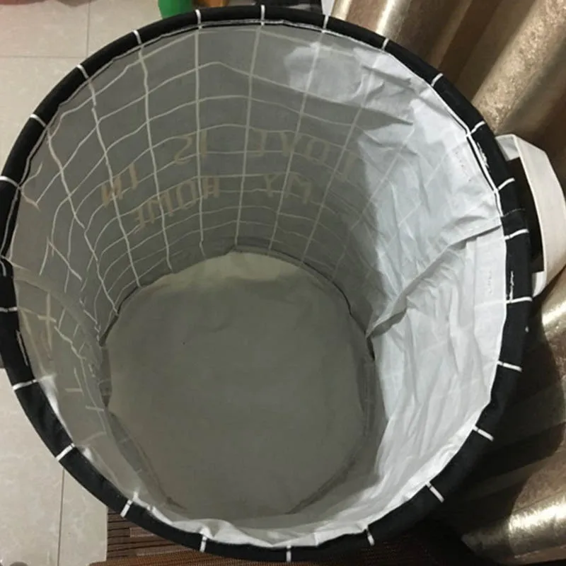 Storage Basket Nordic Stly open cotton linen dirty laundry bucket household toys sundries storage folding hamper basket | Дом и сад