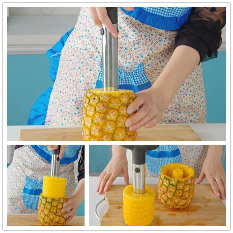 Пластиковая нержавеющая сталь легкий инструмент фрукты ананас корер слайсер