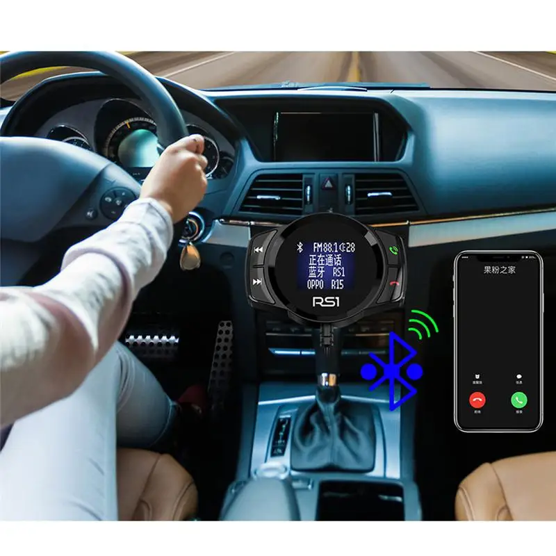 Универсальный Bluetooth Hands Free автомобильный fm передатчик стерео Авто MP3 плеер аудио