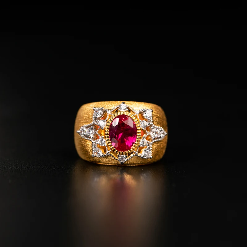 

925 Silver Zircon Ring Silver Bar 925 Jewelry for Women European Court style vintage style