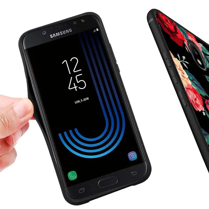Чехол с цветами розы для Samsung Galaxy J3 J5 J7 2016 2017 чехол телефона J2 Prime G530 j4 J6 Plus 2018 Funda Coque