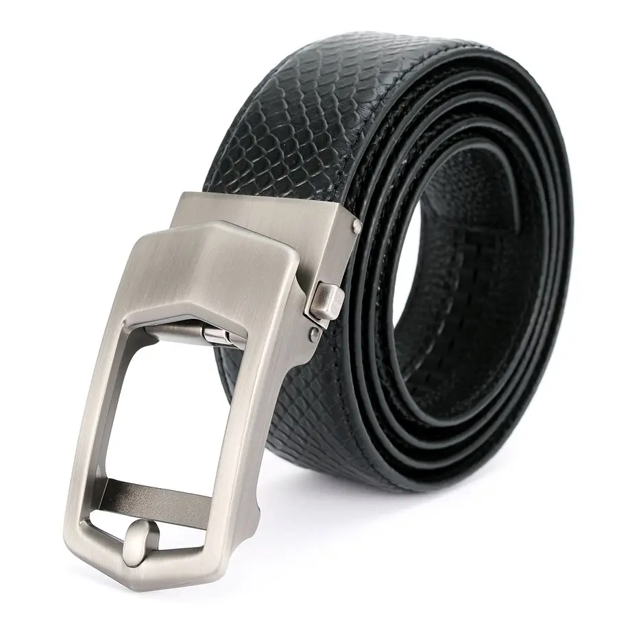 Men Leather Belt NEW Leather Belts for Men's Ratchet Dress Belt Black Brown with Automatic Buckle Width:3.5cm Length:110-125cm