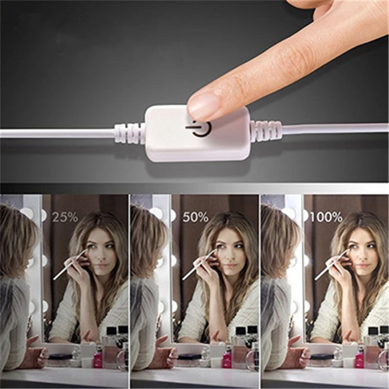 Макияж зеркало тщеславие Светодиодный лампочки комплект usb зарядный порт