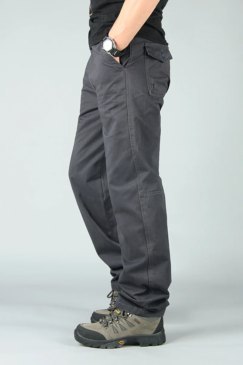 Высококачественные хлопковые повседневные мужские брюки карго для бега