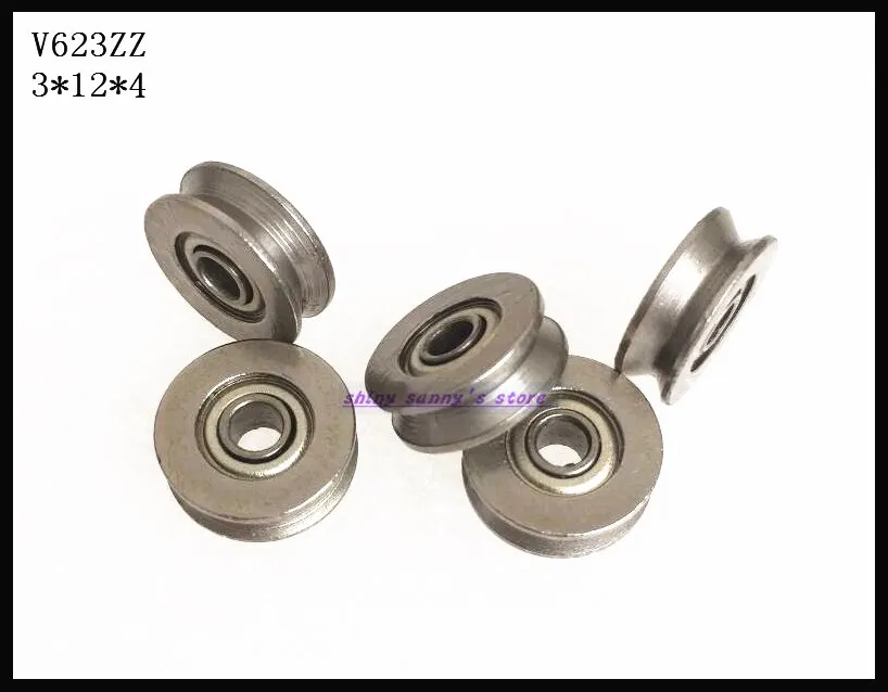 10 шт./лот V623ZZ 623VV 3x12x4 мм V Groove глубокий шаровой подшипник из углеродистой стали