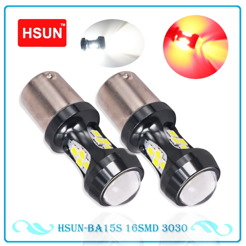 Светодиодный фонарь HSUN 2 шт. 1156 BA15S BAU15S BAY15D лампы для авто противотуманный P21/5 Вт