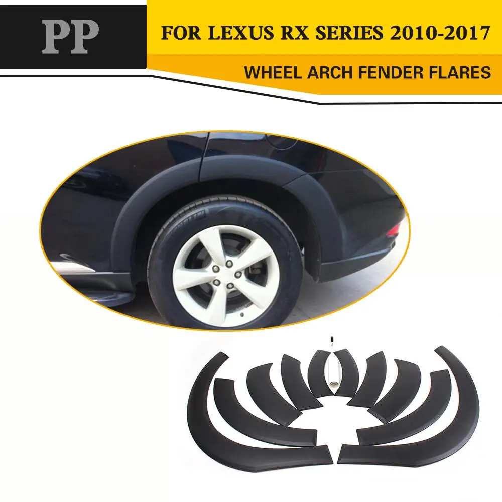 PP Matt Black Автомобильная АРКА боковое крыло для Lexus RX 270 300 350 330 2010 2015|fender flares|wheel archesmatte