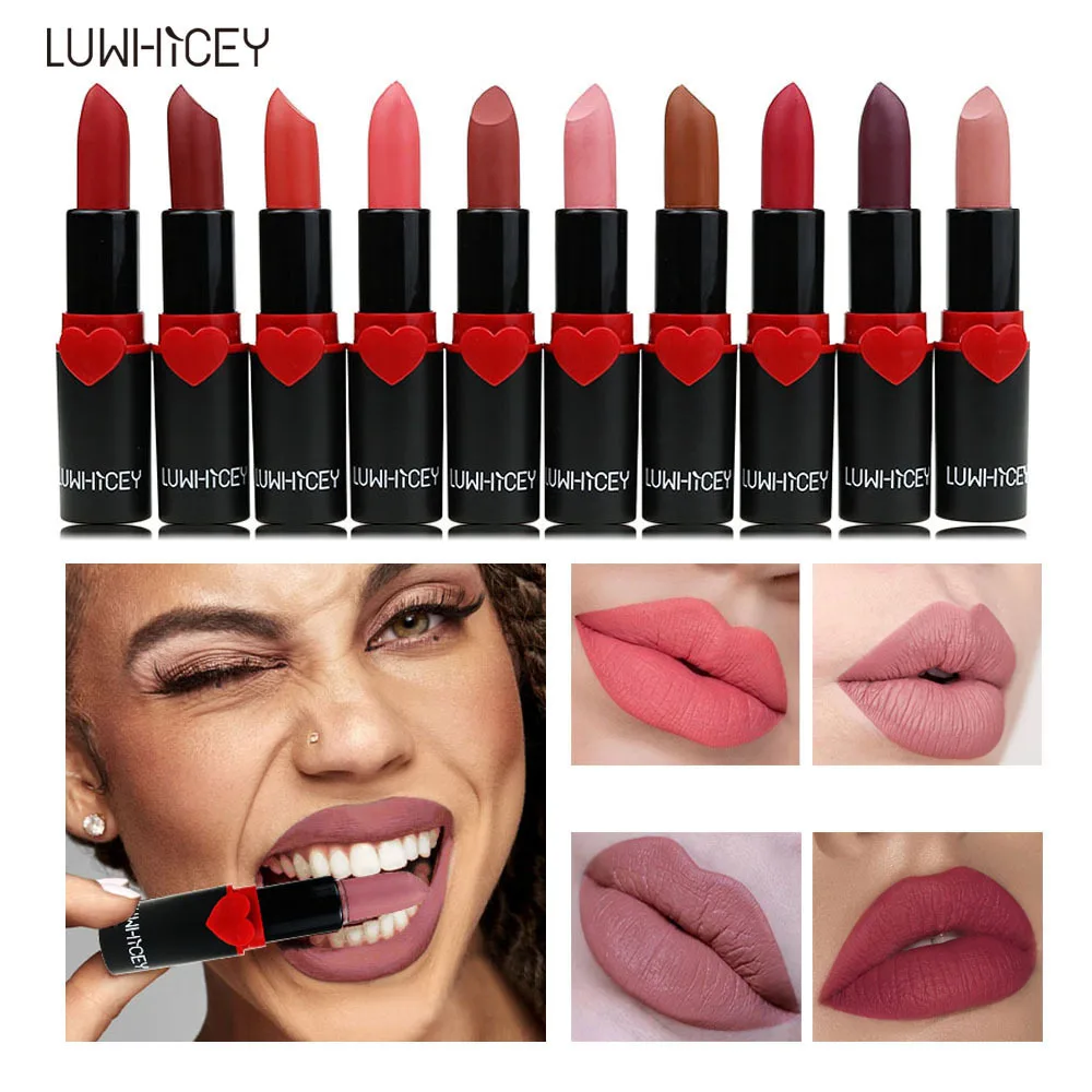Make Up, Женская матовая губная помада, бархат, телесный, коричневый, красный цвет, пигмент, косметика, долговечная матовая дешевая губная помада, макияж