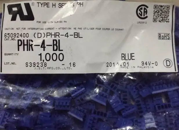 

PHR-4-BL корпуса, синий цвет, соединители Клеммы корпуса 100%, новые детали