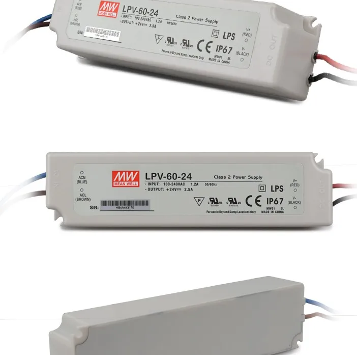 LPV 60 5/LPV 12/LPV 24 meanwell band waterproof switch mode led power supplyAC100 240V вход switch switch switchswitching supply unit