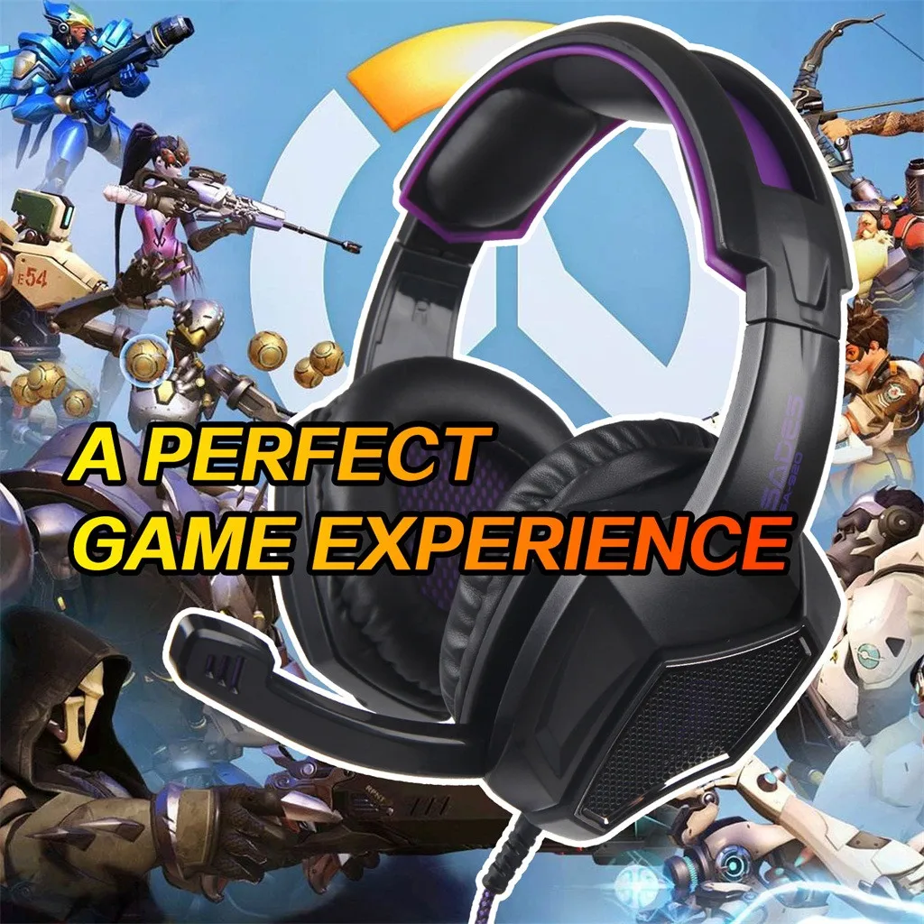 Проводные наушники SADES для компьютера высококачественные Игровые с микрофоном