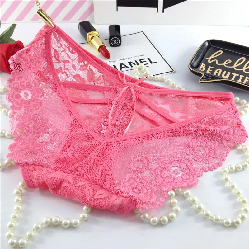 Jian Peng Seamless Lace Sexy Net Yarn Panties Low waist within Temptation Underwear Women Embroidery Transparent | Женская одежда