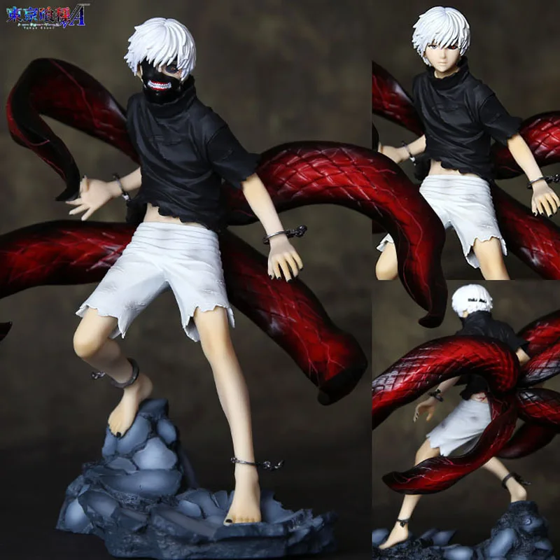 Free Shipping 8&quot Tokyo Ghouls Anime Kaneki Ken Awakened Black Wear Ver. Boxed 20cm PVC Action Figure Collection Model Doll Toy | Игрушки