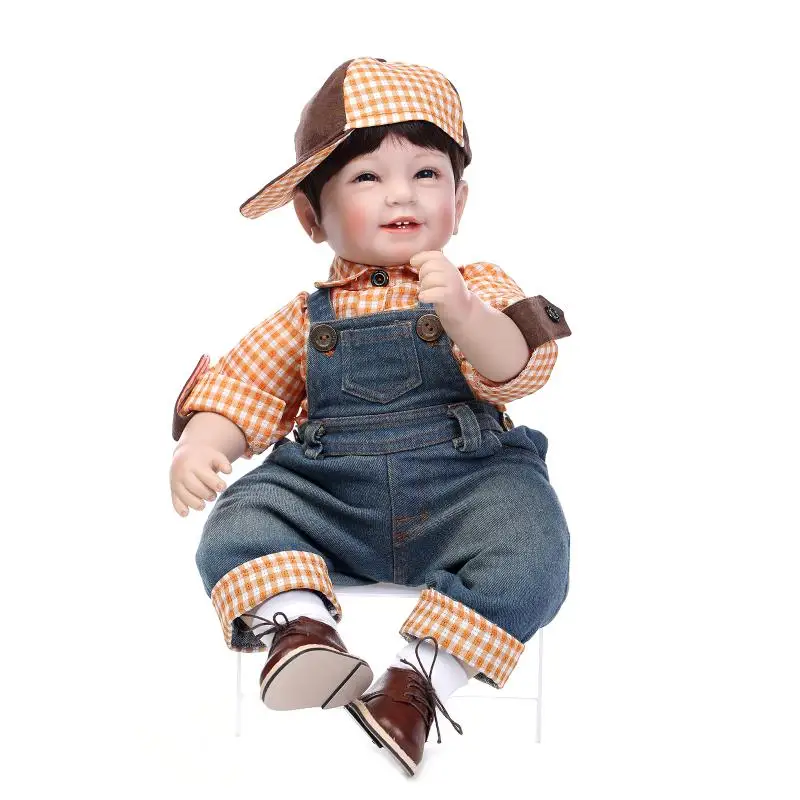 DollMai bebes reborn menino 22&quot55cm silicone dolls babies fashion children gift toy alive bonecas | Игрушки и хобби