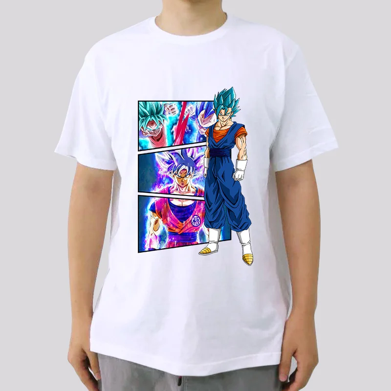 Индивидуальные футболки Dragon Ball Z Goku летняя повседневная хлопковая футболка с