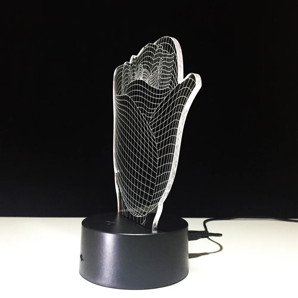 Цветочные настольные лампы Usb Led 3d светодиодный светильник Ночник свет батарея
