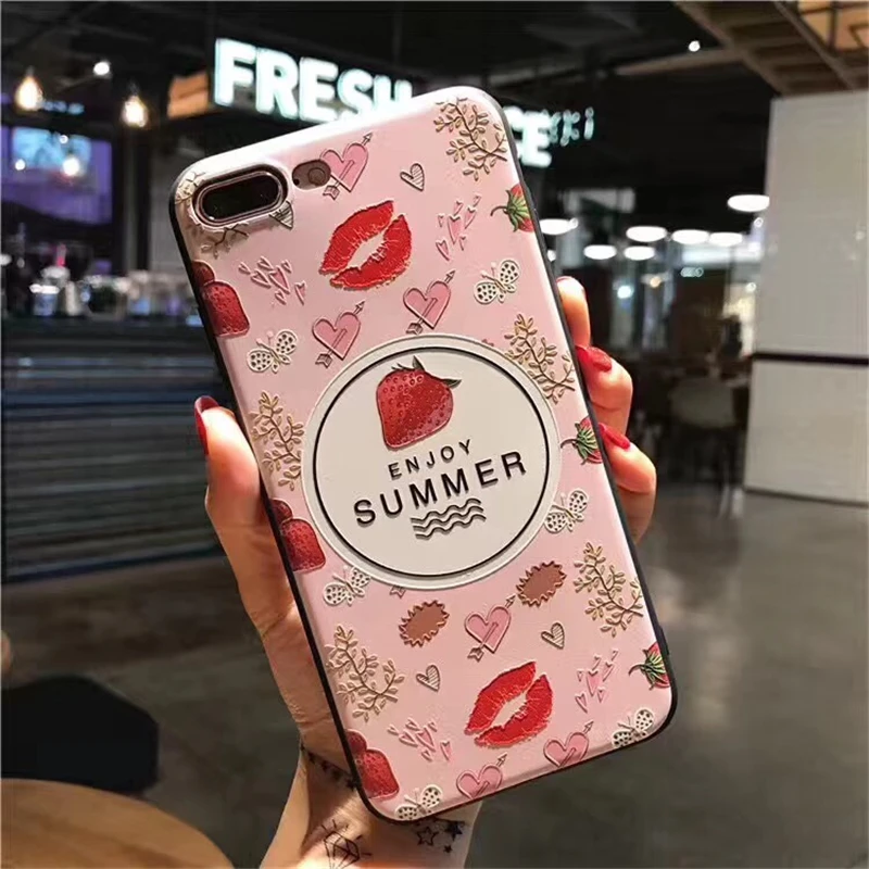 3D чехлы для iPhone 8 7 6 6S Plus 5S 5 SE X XS роскошный мягкий Силиконовый ТПУ летнее
