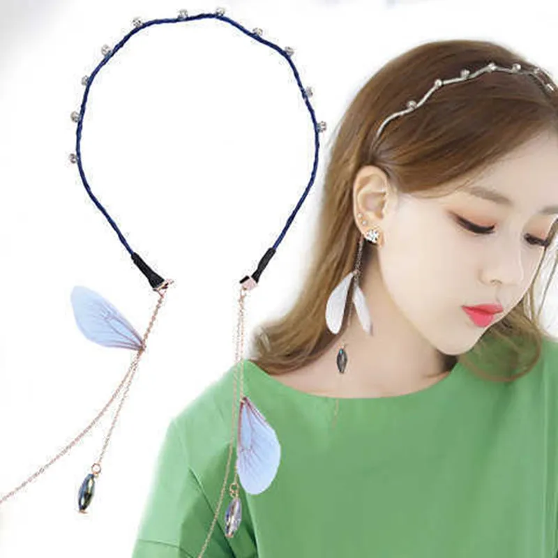 Женские обручи для волос с кисточками и жемчужинами милыми цветами аксессуары