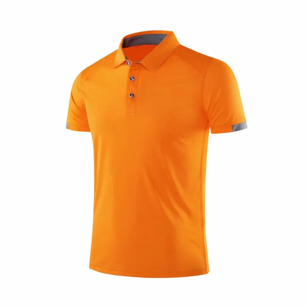 S219 orange Футболка Поло для спортзала, Мужская быстросохнущая футболка для бега, топы для бега, футболки для тренировок, Спортивная футболка для фитнеса, мужские футболки для гольфа, тенниса, футболки - Цвет: S219 orange
