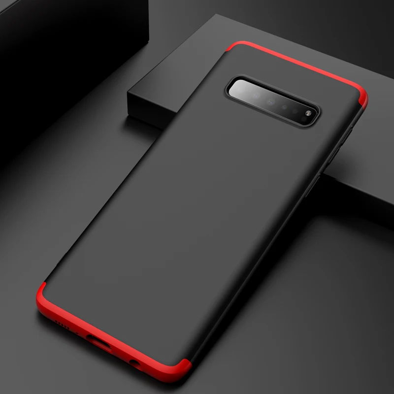 360 Full Protection Case For Samsung S10 5G Luxury Matte Hard PC Shockproof Cover Galaxy Plus S10e S10plus Bag | Мобильные телефоны