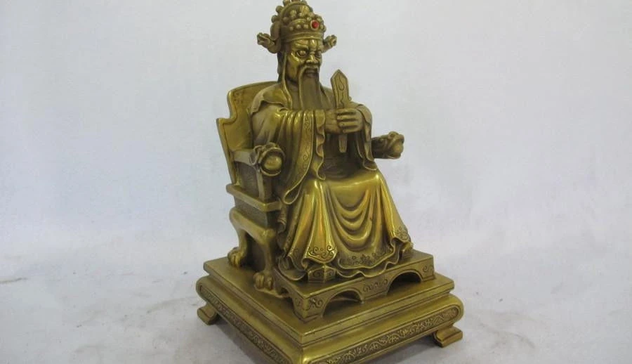 Китайский Миф Статуэтка длинноwang blessding Dragon King божества Будды|Статуи и скульптуры|