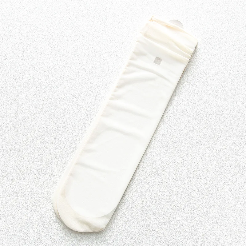 Milk White Женские носки 1 пара летние новые модные носки ярких цветов женские Мягкие сетчатые длинные носки для женщин сетчатые тонкие носки - Цвет: Milk White