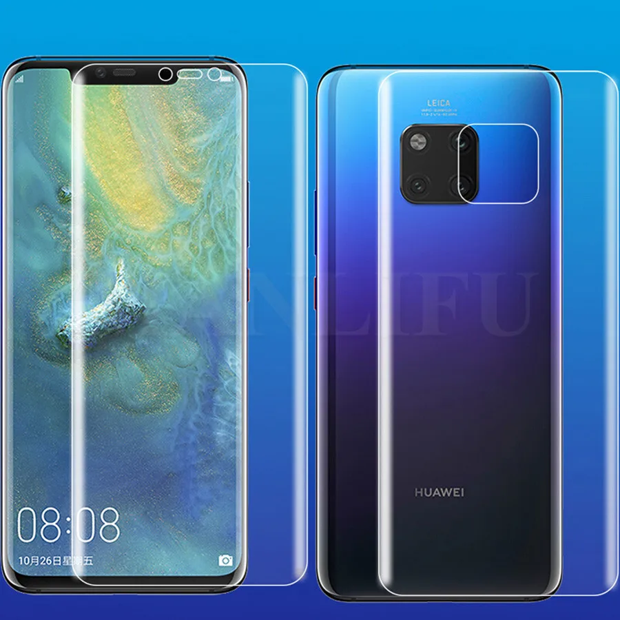 MANLIFU 3D полная Защита экрана для Huawei Mate 20 Pro X Защитная силиконовая пленка из