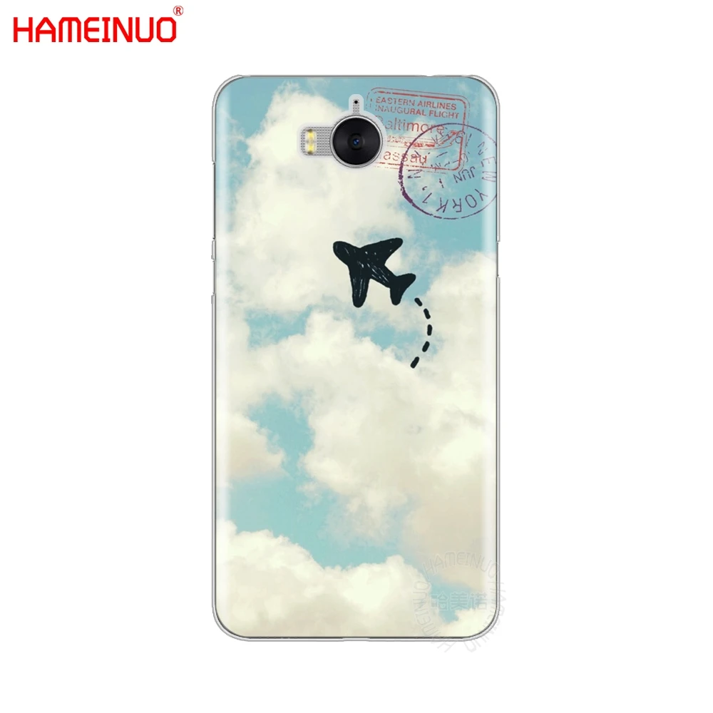 Чехол для мобильного телефона hameynuo the airplane flying sunset huawei honor 3C 4X 4C 5C 5X6 7 Y3 Y6 Y5 2 II Y560 Y7 2017