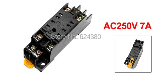AC 250V 7A 35mm DIN Rail плоский 8 Pins P Genaral Purpose Power основание релейного разъема PYF08A |