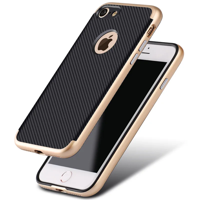 Роскошные Высокое Качество Matte Силиконовый Чехол Для iPhone 7 Coque 2 в 1 Мягкий Тонкий