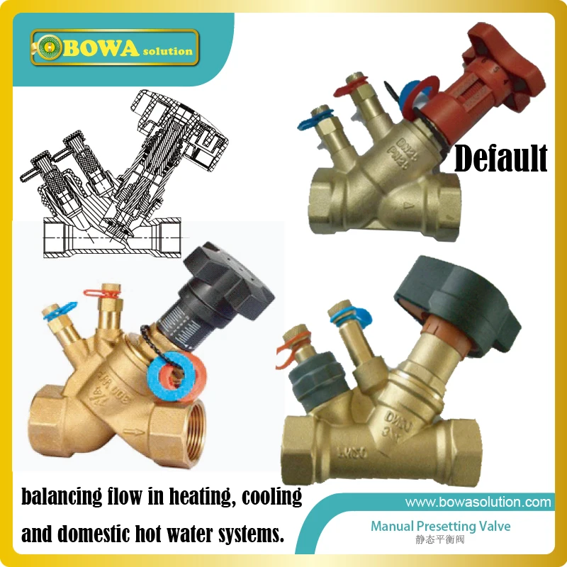 Ручной регулирующий клапан DN20 балансировочный поток в двух трубах система