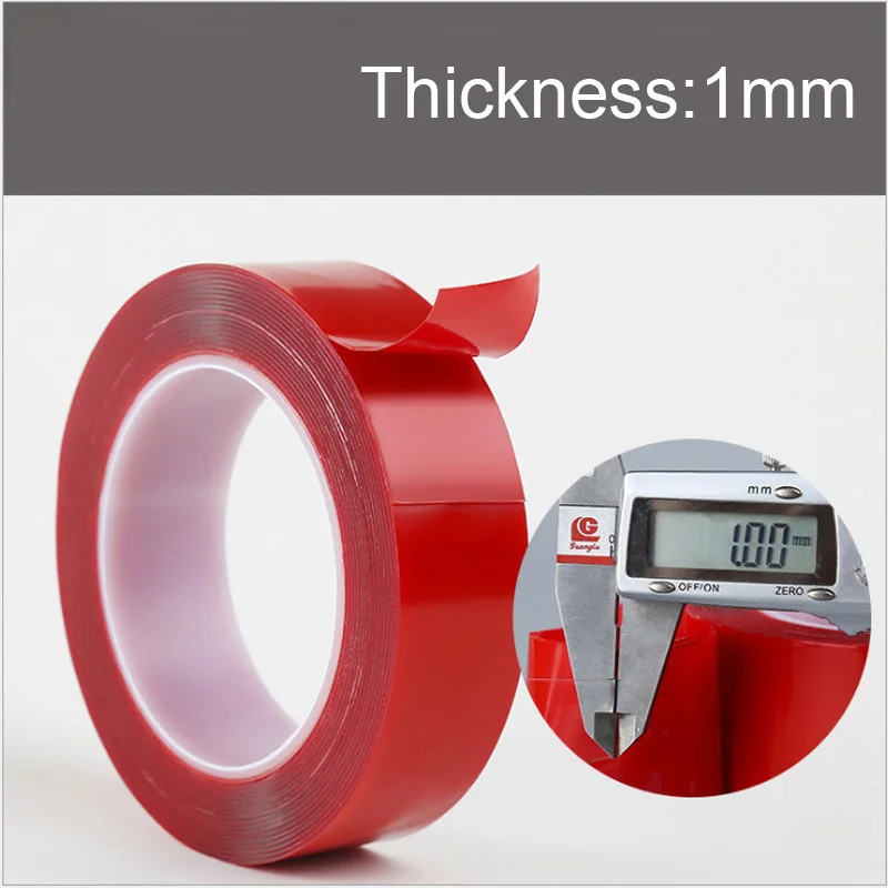 3 метровая Акриловая Двухсторонняя клейкая Супер тонкая прозрачная наклейка без