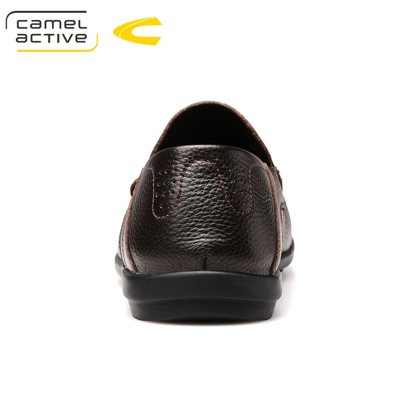 Camel Active 2018 Brand New Luxury Men Brown Loafers Patchwork Of Genuine Leather Casual Shoes Round Toe Slip On Dress | Обувь