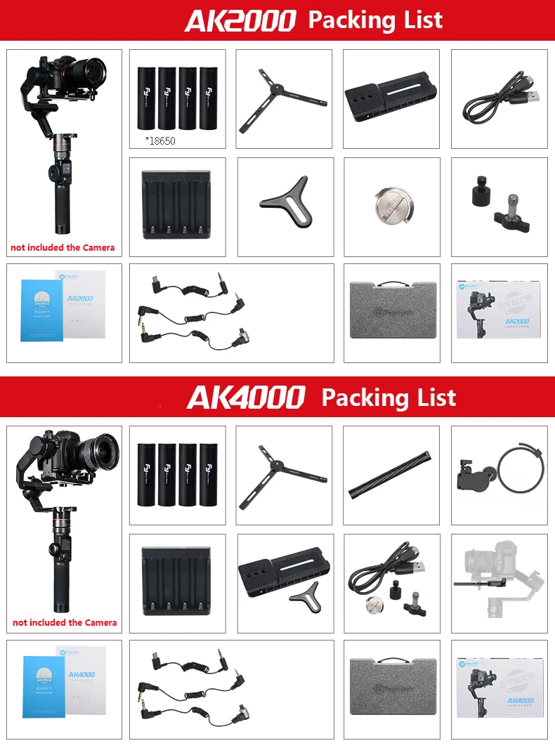 FeiyuTech AK2000S AK4000 3-осевой Камера стабилизатор Handhel Gimbal для sony Canon 5D Panasonic GH5 Nikon 2,8 кг., 4 дюйма кг грузоподъемность для мобильного телефона