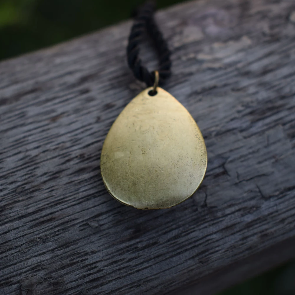 Ожерелье с подвеской Дерево жизни покрытое бронзовыми капельками воды семейная