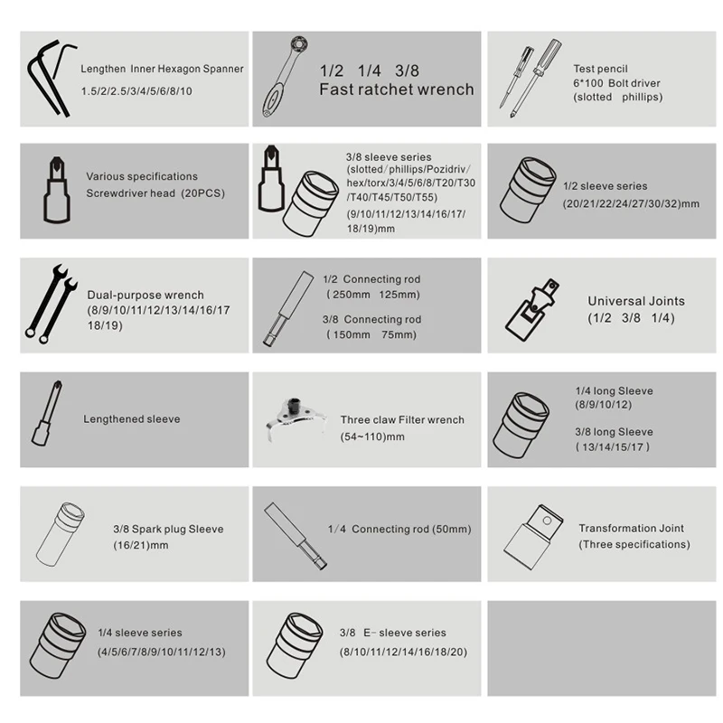 121 шт. в 1 механик ручной храповой инструмент наборы Авто торцевой ключ набор инструментов мини ремонт профессиональный gereedschap набор для автомобиля