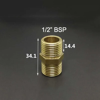 1/" 1/4" 3/" 1/2" 3/" 1" BSP наружная резьба латунная фитинг для труб Шестигранная ниппельная муфта соединитель Адаптер для воды Топливный Газ - Цвет: NO9
