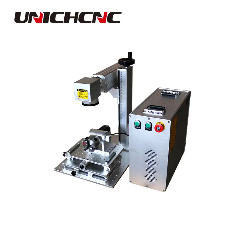 Удобная портативная волоконно лазерная маркировочная машина UNICHCNC 20 Вт 30 для
