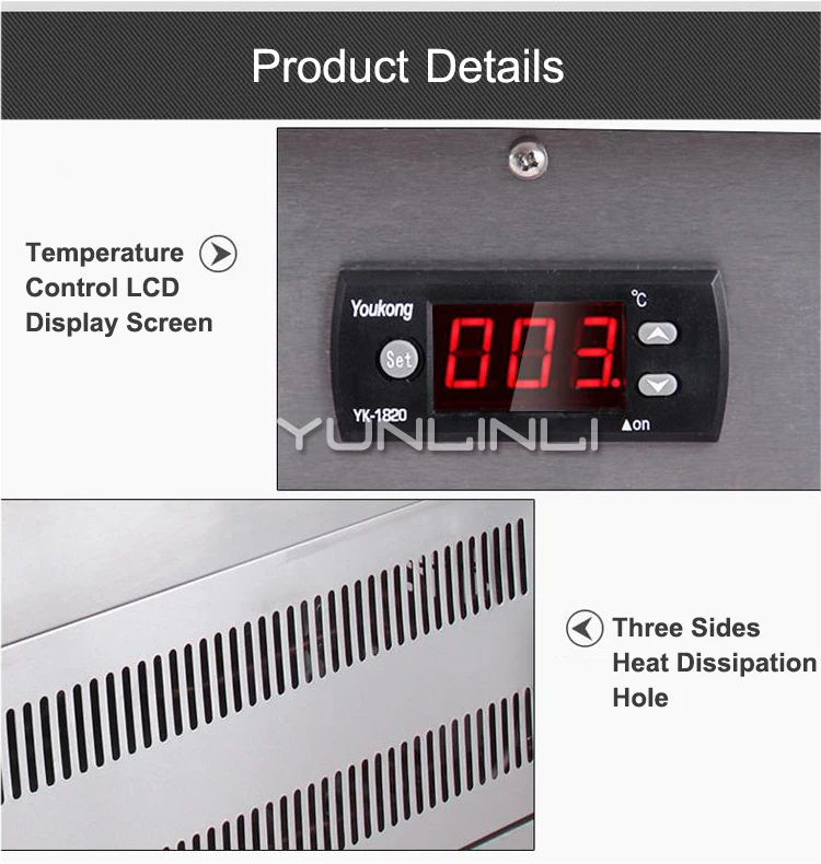 Cake Refrigerated Cabinet Commercial Bread/Fruit/Dessert Display Cabinet Commercial Food Cold Storage Case LN-CT-90
