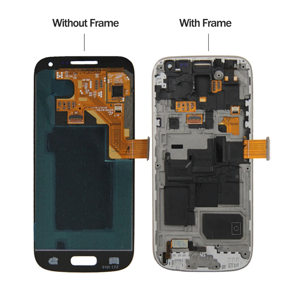 I9195 lcd s для samsung Galaxy S4 mini GT-i9195 i9190 i9192 lcd дисплей дигитайзер сенсорный экран в сборе с рамкой
