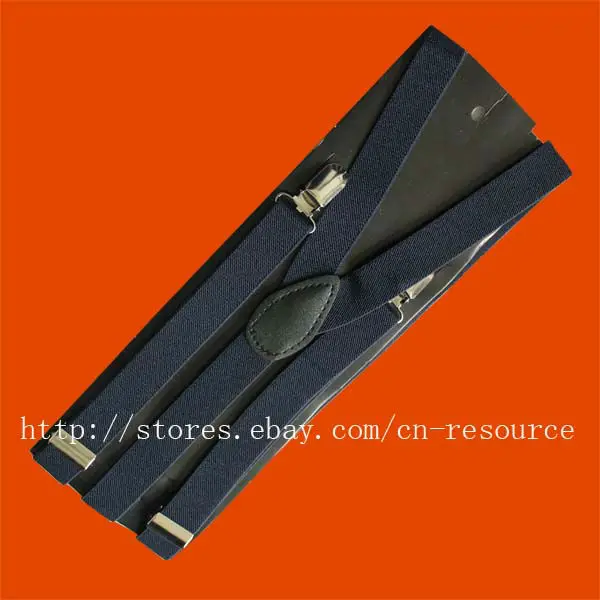

Unisex Clip-on Braces Elastic Y-back Suspenders darkblue