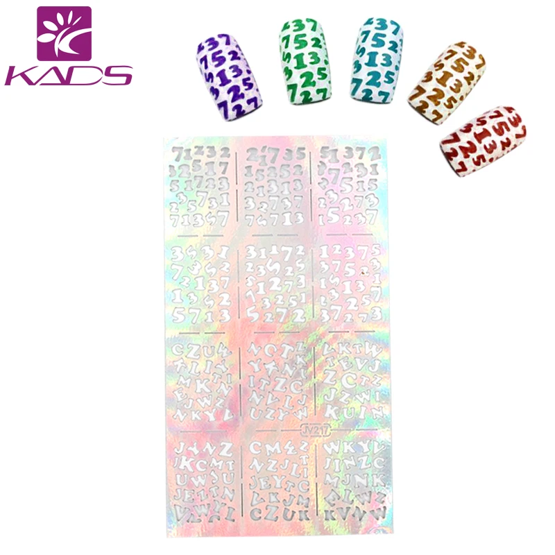 KADS Новая Мода Творческий Английский Письмо Дизайн Ногтей Передача Переводные