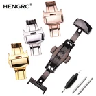 Ремешок из нержавеющей стали 316L для наручных часов, браслет с застежкой-бабочкой двойного раскрытия, 16 18 20 22 24 мм, аксессуары