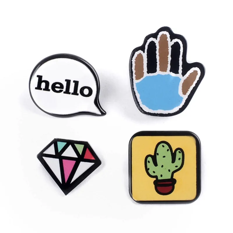 Женская акриловая брошь Самолет Радуга Hello кактус | Украшения и аксессуары