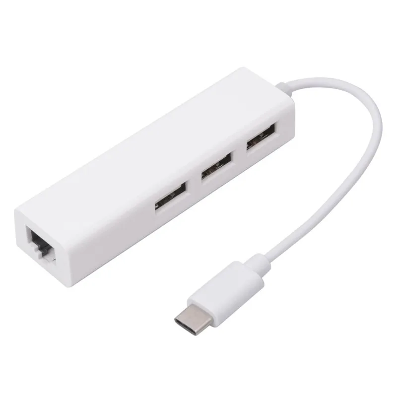 CARPRIE usb 3.1 Type C USB to RJ45 Ethernet LAN адаптер с 3 портовыми концентраторами для удобства