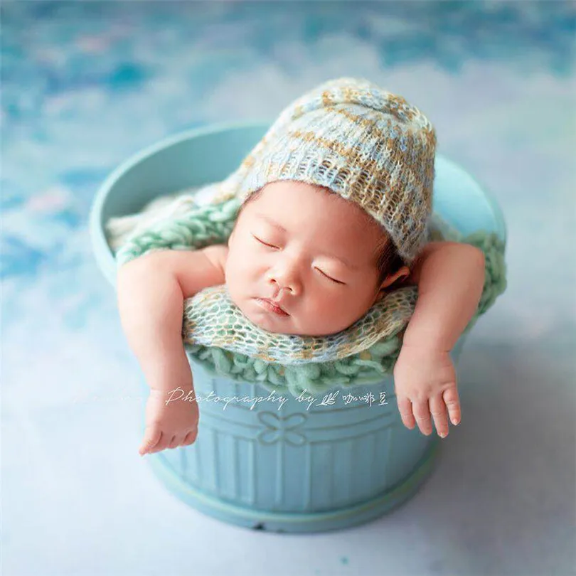 Для новорожденных мохер капот Милая одежда шапка для маленьких девочек Наряд