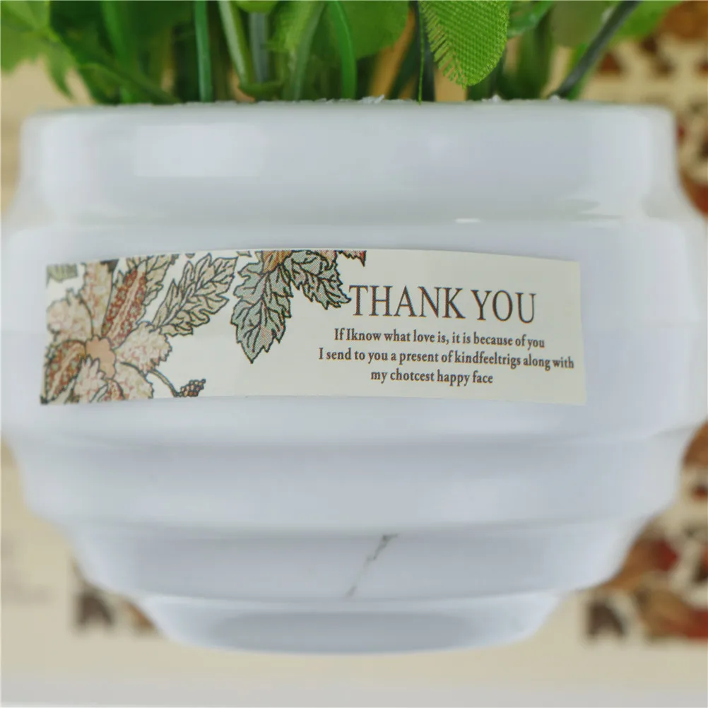 180 Pcs/lot Flower Thank You Seal Sticker Adhesive DIY Work Kraft Sealing Label Baking Gift Stickers Students Funny | Канцтовары для