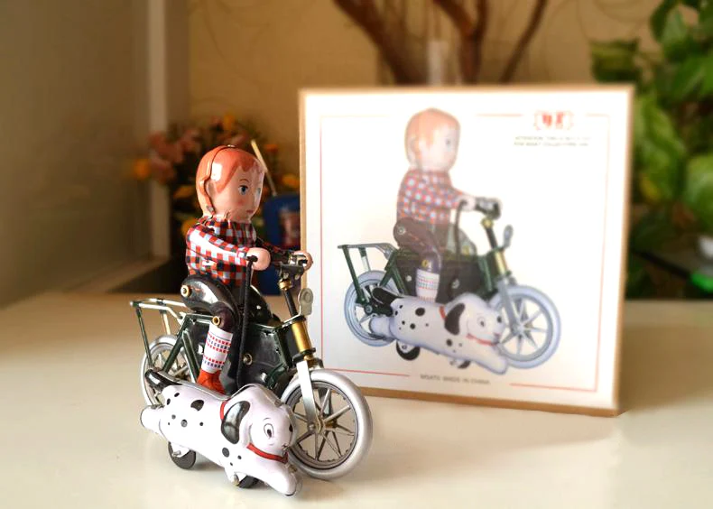 Ретро заводные оловянные игрушки Классические байкерские Мальчики редкие