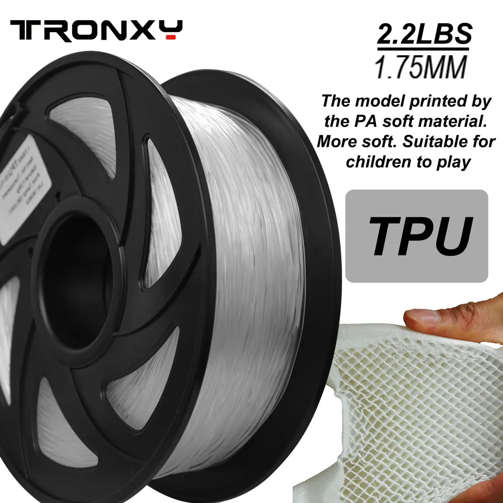 TRONXY Гибкий Мягкий ТПУ 1,75 мм нить 1 кг гибкий пластик для 3D печати ручка 3d принтер прозрачный синий цвет материалы