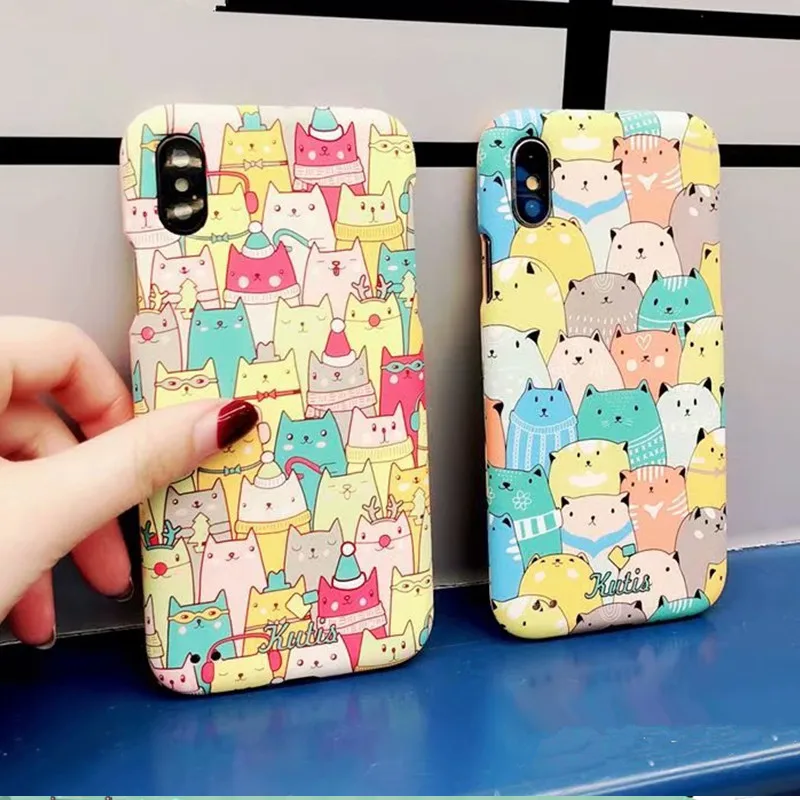 FTAIDKJ 360 Degree Full Protection Luminous Case For iPhone X XS Max 7 6 6S 8 Plus Cartoon Animal Floral Flower Hard PC Cover |